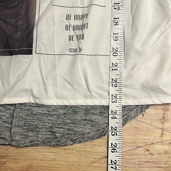 Zara, Graphic Long Sleeve Shirt W/Quote, Lightweight,Vacation Perfect, Size S - Picture 10 of 11